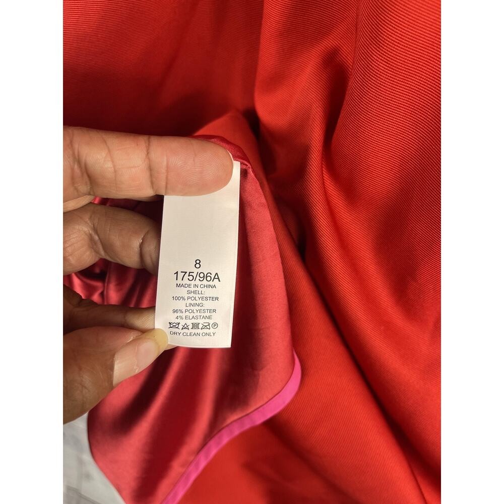 Kate Spade New York Dress Women's 8 Red Puff Sleeve Babydoll Mini Sweetheart Bow - Picture 9 of 12